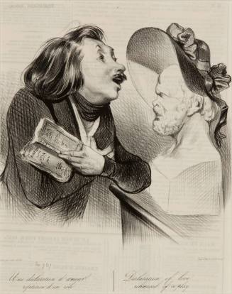 Honoré Daumier, Declaration of Love...Rehearsal of a Play, 1837. Lithograph on newsprint. Dixon ...