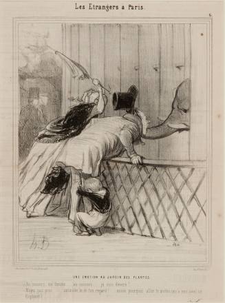 Honoré Daumier, Excitement at the Botanical Gardens, 1844. Lithograph on newsprint. Dixon Galle ...
