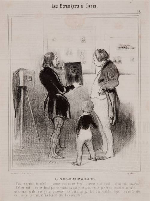 Honoré Daumier, The Daguerreotype Portrait, 1844. Lithograph on newsprint. Dixon Gallery and Ga ...