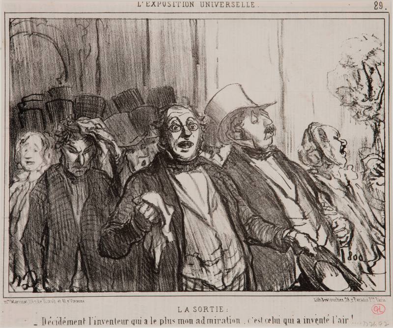 Honoré Daumier, The Exit: No question, the inventor who has my greatest admiration is the one w ...