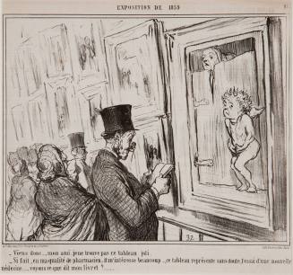 Honoré Daumier, Come along dear, I really don't think this is a pretty picture!, 1859. Lithogra ...