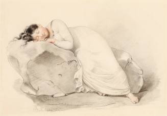 Paul Delaroche, Sleeping Woman, 1825. Black and red chalk on paper. Dixon Gallery and Gardens;  ...