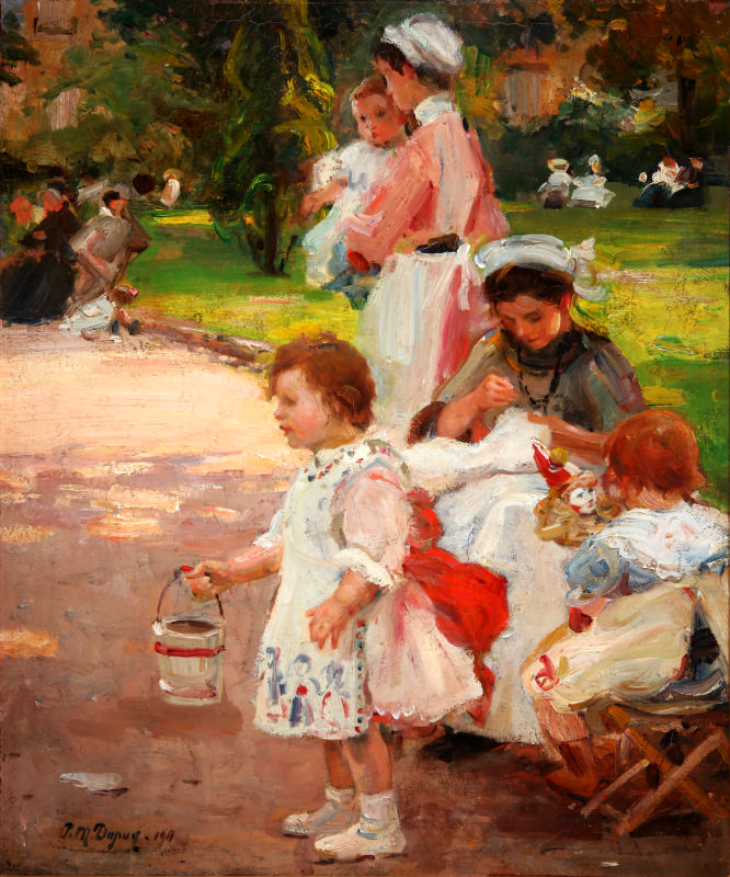 Paul-Michel Dupuy, Women and Children in the Park, 1911. Oil on canvas. Dixon Gallery and Garde ...