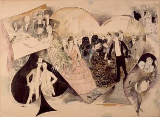 Jean-Louis Forain, Scene of Society Life - the Casino, ca. 1884. Watercolor, india ink, gouache ...