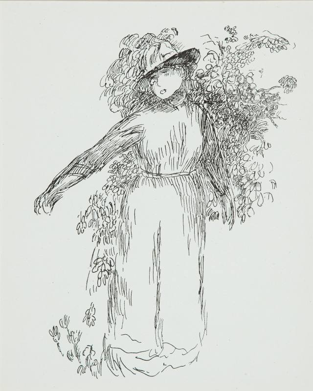 Pierre-Auguste Renoir, In the Garden, 1919. Lithograph in black ink on velin d'Arches paper. Di ...