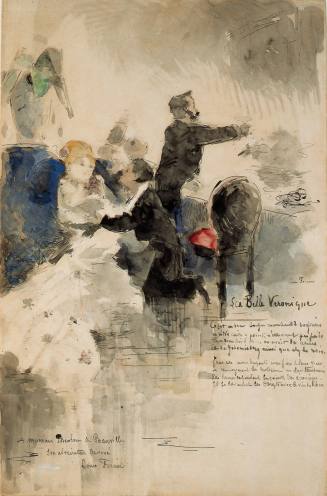 Jean-Louis Forain, The Beautiful Veronique, 1877. Watercolor, pen, and ink. Dixon Gallery and G ...