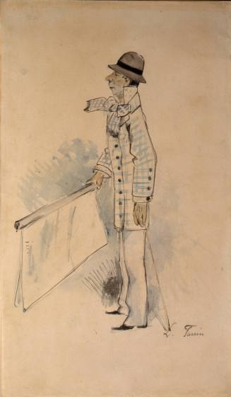 Jean-Louis Forain, A Character in Profile, ca. 1876. Watercolor, pencil on laid rag paper. Dixo ...