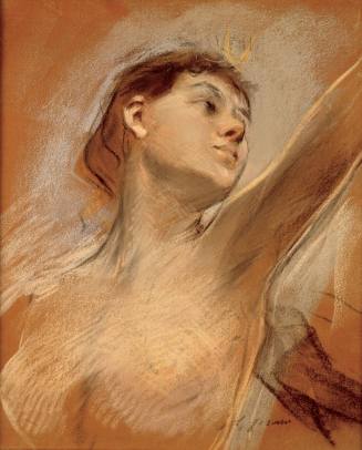 Jean-Louis Forain, Bust of Diana, 1890-1895. Pastel on linen canvas prepared with gesso. Dixon  ...