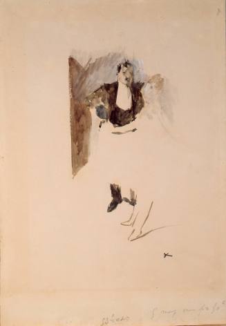 Jean-Louis Forain, Conversation, ca. 1885-1890. Watercolor on wove heavy card. Dixon Gallery an ...