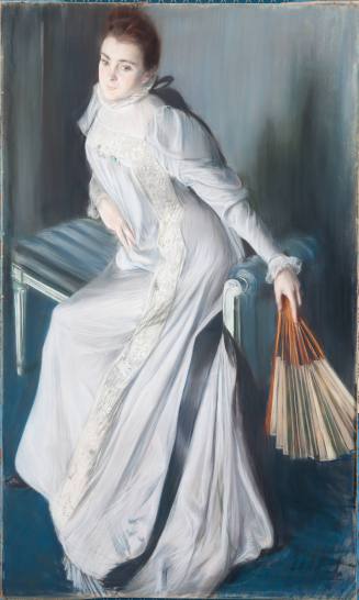 Jacques-Emile Blanch, Portrait of Eugenia Huici Arguedas de Errázuriz, 1890. Pastel on muslin.  ...