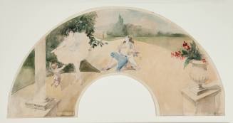 Jean-Louis Forain, Ballet in a Garden, 1886. Watercolor, pencil on wove paper. Dixon Gallery an ...