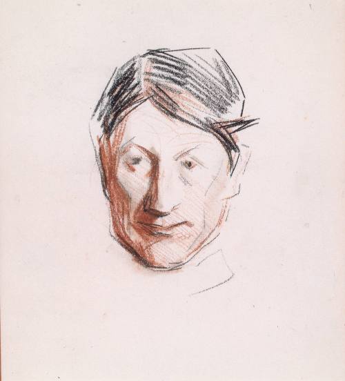 Jean-Louis Forain, Self Portrait, ca. 1900-1905. Charcoal and red chalk on paper; Collection of ...