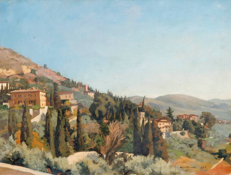 André Noufflard, Early Italian View: Monte Ceceri, 1925. Oil on canvas. Dixon Gallery and Garde ...