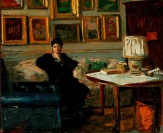 André Noufflard, Berthe in the Living Room, ca. 1919-1922. Oil on canvas. Dixon Gallery and Gar ...