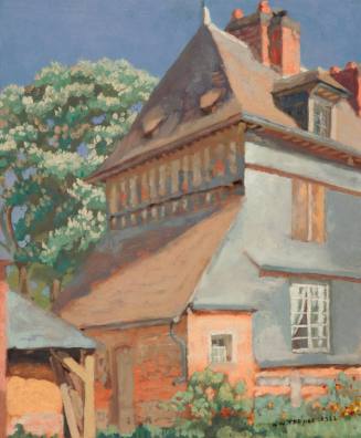 André Noufflard, Fresnay, Angle of the House, 1922. Oil on cardboard. Dixon Gallery and Gardens ...