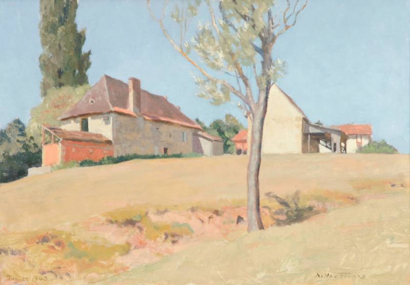 André Noufflard, The Gabarie Farmyard, 1943. Oil on canvas. Dixon Gallery and Gardens; Gift of  ...