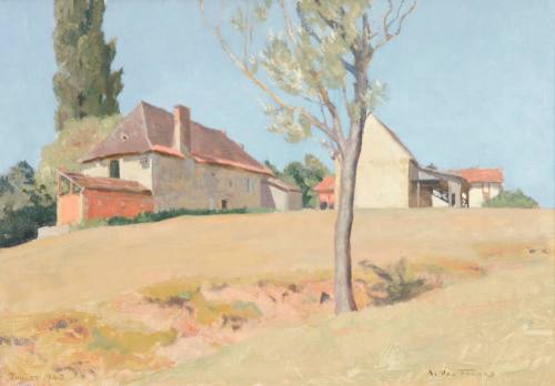 André Noufflard, The Gabarie Farmyard, 1943. Oil on canvas. Dixon Gallery and Gardens; Gift of  ...