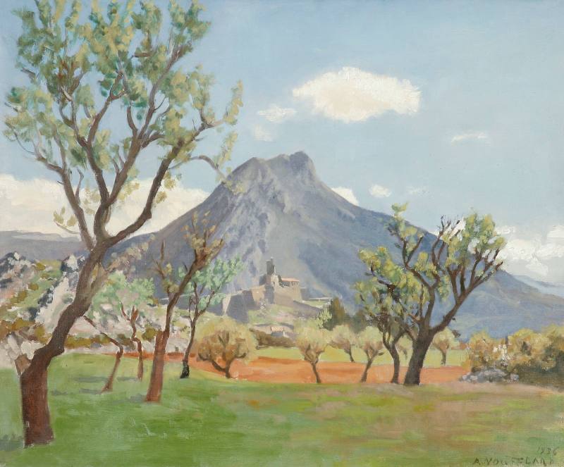 André Noufflard, Fortress at Sisteron, 1936. Oil on canvas. Dixon Gallery and Gardens; Gift of  ...