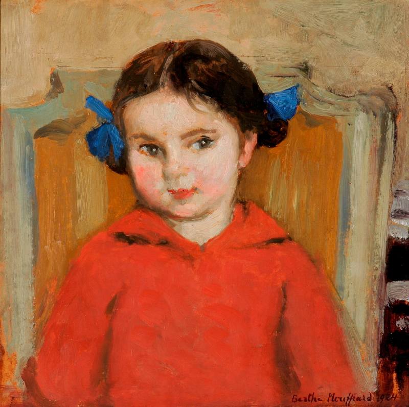 Berthe Noufflard, Genvieve in a Red Sweater, 1924. Oil on cardboard. Dixon Gallery and Gardens; ...