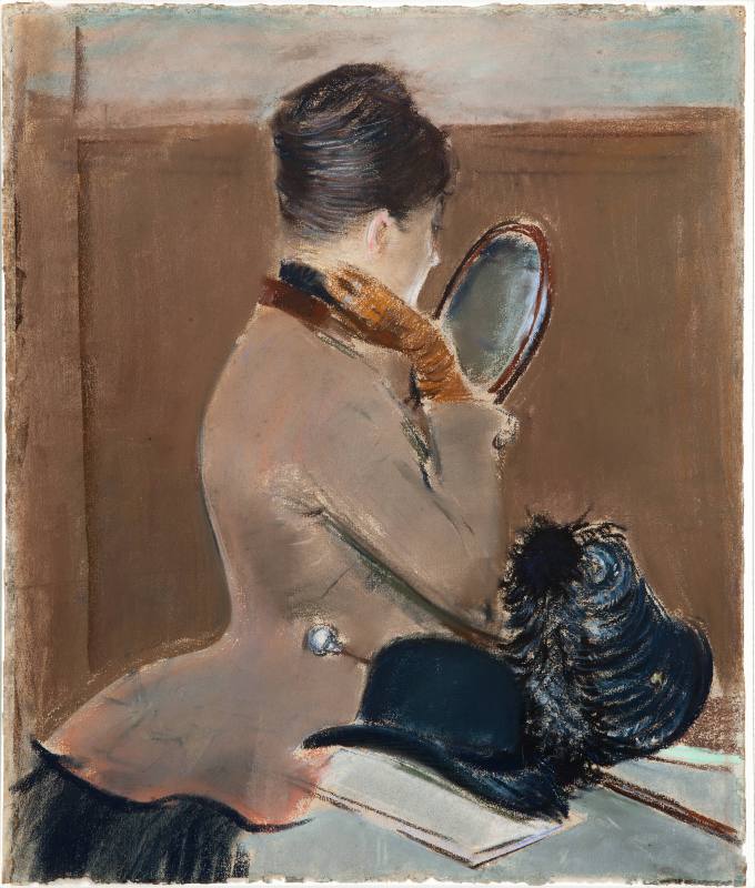Paul César Helleu, The Final Touch, ca. 1885. Pastel on paper. Dixon Gallery and Gardens; Museu ...