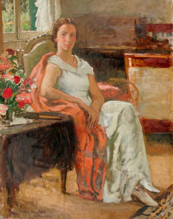 Berthe Noufflard, Henriette in an Evening Gown, 1932. Oil on canvas. Dixon Gallery and Gardens; ...