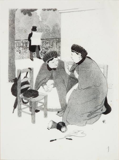 Hermann-Paul, The Life of Madame Quelconque: Her childhood is a happy one..., 1895. Lithograph. ...