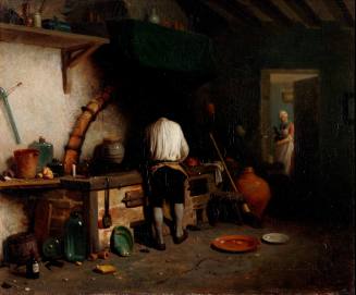 Charles-Emile Jacque, The Alchemist, ca. 1850. Oil on canvas. Dixon Gallery and Gardens; Gift o ...