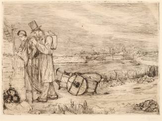 Alphonse Legros, The Vagabonds of Montrouge, n.d. Etching laid on laid water mark paper. Dixon  ...