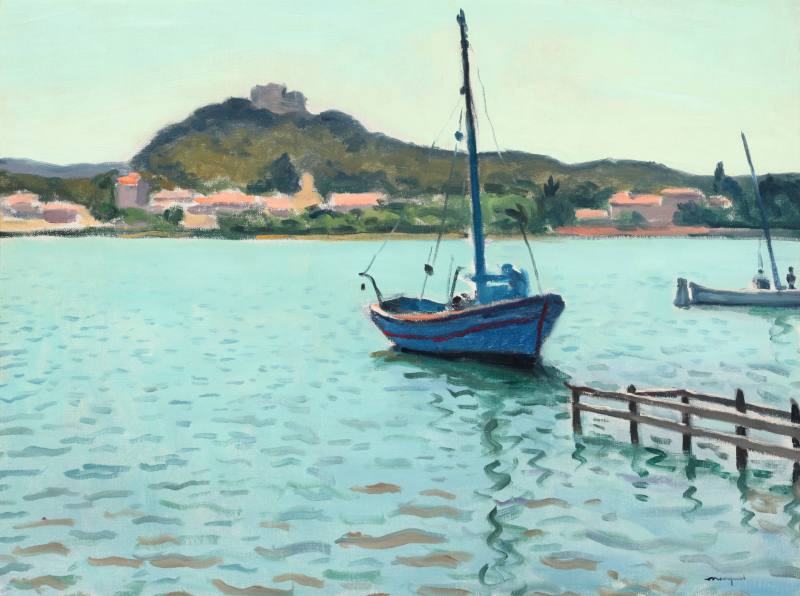 Pierre-Albert Marquet, Blue Boat at Porquerolles, 1938. Oil on canvas. Dixon Gallery and Garden ...