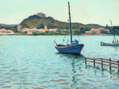 Pierre-Albert Marquet, Blue Boat at Porquerolles, 1938. Oil on canvas. Dixon Gallery and Garden ...