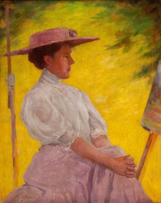 Edgar Bissell, Woman in Profile, ca. 1890. Oil on canvas. Dixon Gallery and Gardens; Gift of Su ...