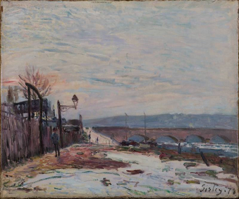 Alfred Sisley, The Quay of the Seine during Snow Season, 1879. Oil on canvas. Dixon Gallery and ...