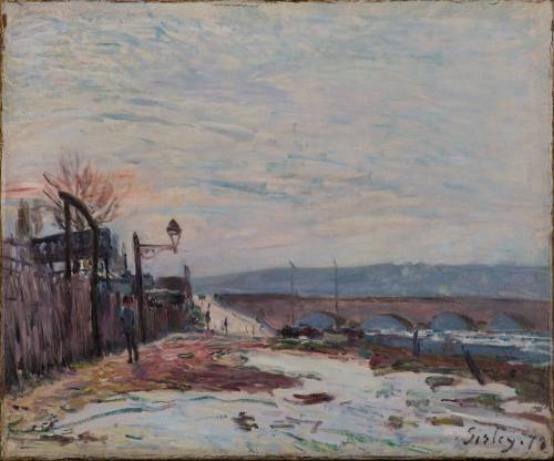 Alfred Sisley, The Quay of the Seine during Snow Season, 1879. Oil on canvas. Dixon Gallery and ...