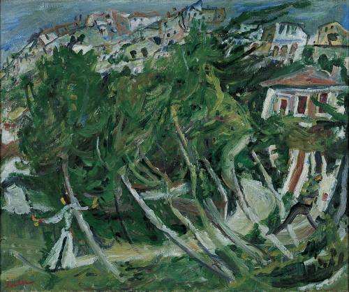 Chaim Soutine, Landscape at Cagnes, ca. 1922. Oil on canvas. Dixon Gallery and Gardens; Gift of ...