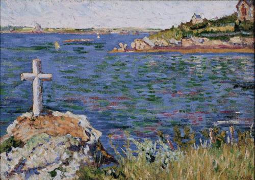 Paul Signac, St. Briac, the Cross of the Seamen, 1885. Oil on canvas. Dixon Gallery and Gardens ...