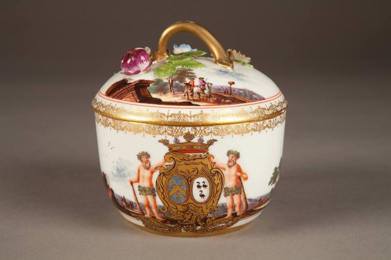 Meissen, Sugar Bowl and Cover, ca. 1740. Hard-paste porcelain. Dixon Gallery and Gardens; Beque ...