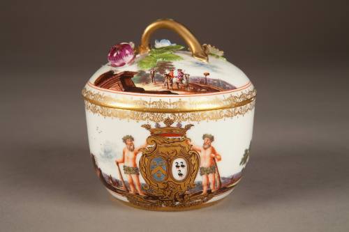 Meissen, Sugar Bowl and Cover, ca. 1740. Hard-paste porcelain. Dixon Gallery and Gardens; Beque ...