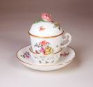 Meissen, Chocolate Cup, Cover, and Trembleuse Saucer, 1750-55. Hard-paste porcelain. Dixon Gall ...