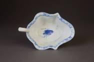 Bow Lobed Sauceboat Painted in Underglaze  Blue with the 'Desirable Residence' Pattern, 1755-17 ...