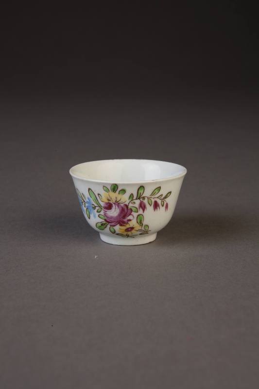 Bow Child's Toy Teabowl Enameled with Flowers, ca. 1765. Soft-paste porcelain. Dixon Gallery an ...