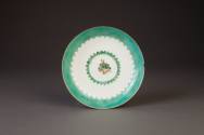 Bow Pine Cone-Molded Saucer after a Worcester Porcelain Original, ca. 1770. Soft-paste porcelai ...