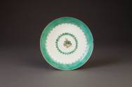 Bow Pine Cone-Molded Saucer after a Worcester Porcelain Original, ca. 1770. Soft-paste porcelai ...