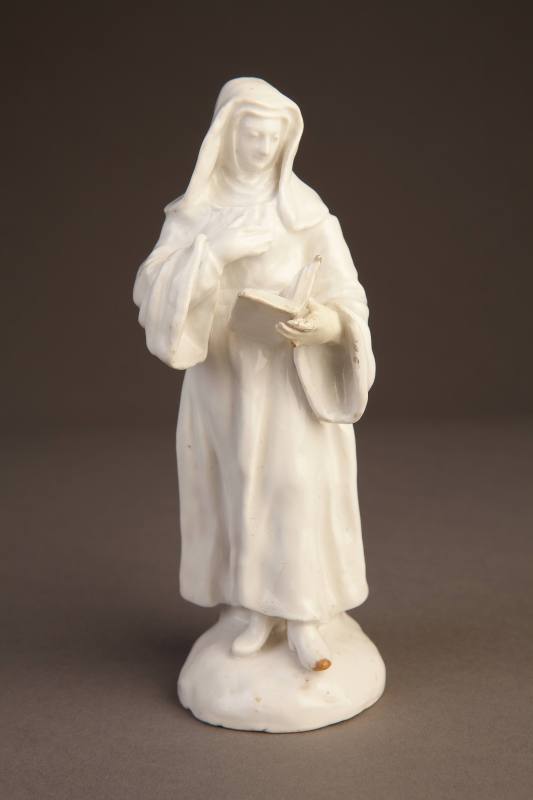 Bow White Figure of a Nun, ca. 1755. Soft-paste porcelain. Dixon Gallery and Gardens; Gift of M ...