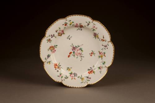 Bristol Octofoil Plate Painted with Floral Garlands, ca. 1775. Hard-paste porcelain. Dixon Gall ...